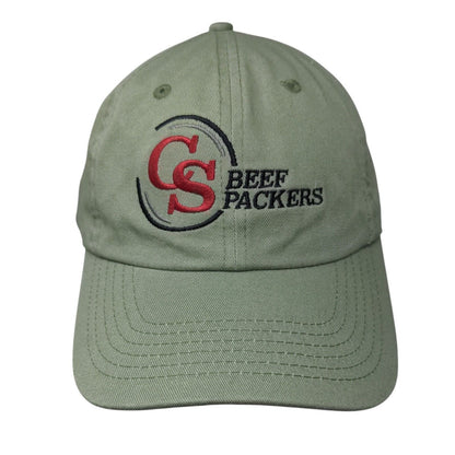 CS Beef Packers Slideback Hat Green OSFA Adjustable Embroidered 6 Panel Imperial