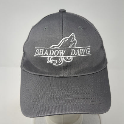 Shadow Dawg Strapback Hat Gray One Size Adjustable Embroidered Port & Company