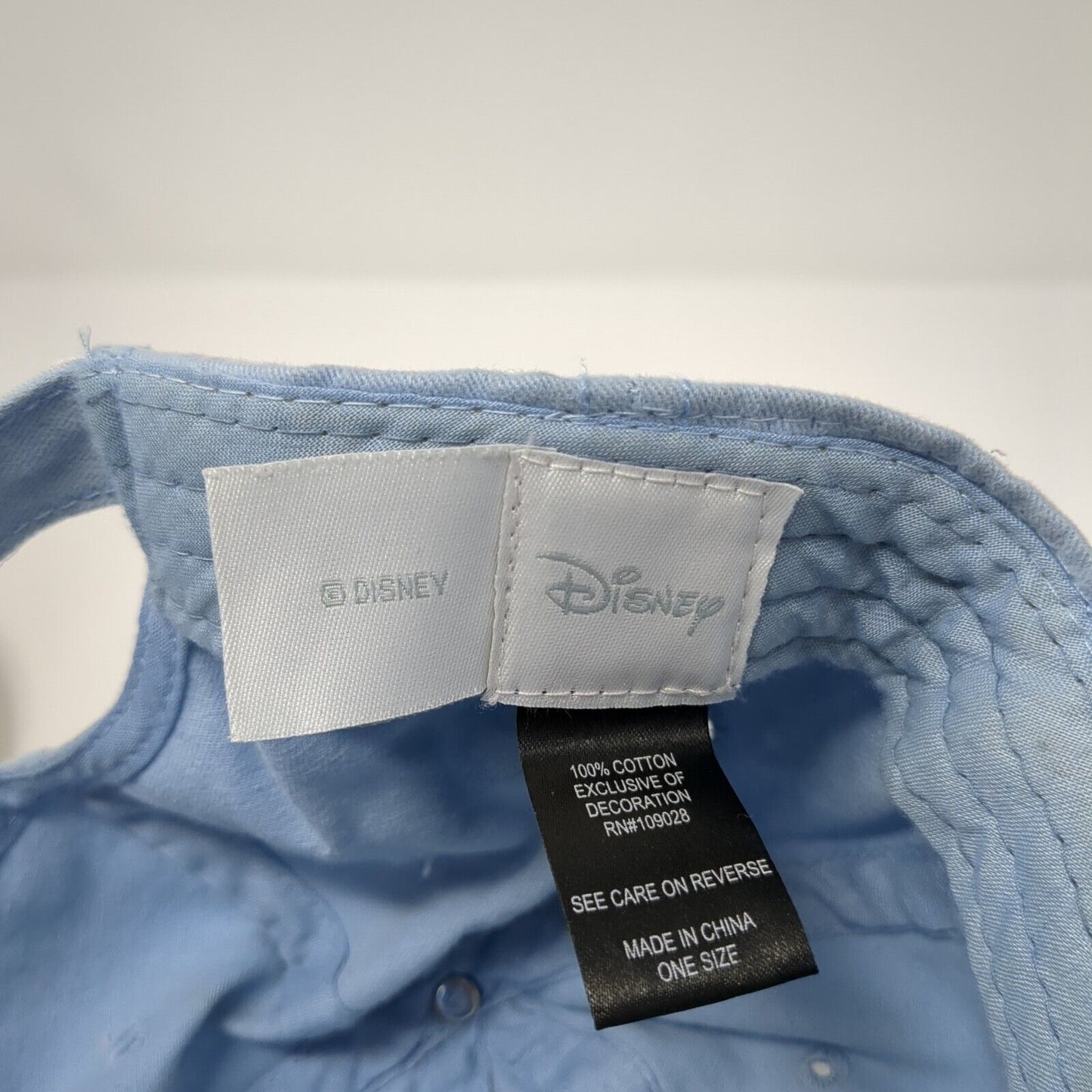 Stitch Strapback Hat Blue One Size Adjustable Embroidered 6 Panel Disney