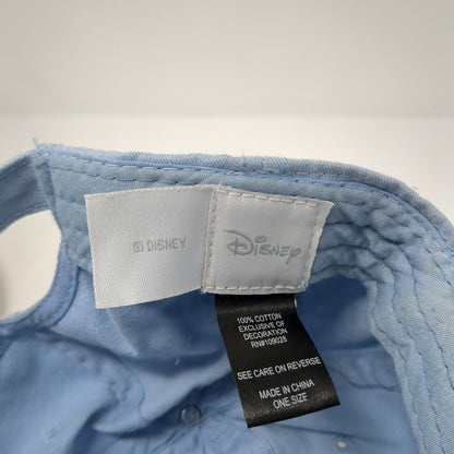 Stitch Strapback Hat Blue One Size Adjustable Embroidered 6 Panel Disney