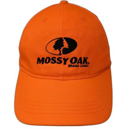 Mossy Oak Baseball Cap Orange One Size Slideback Hunting Outdoor Fishing Hat