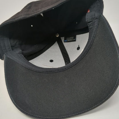 Reebok Baseball Cap Black XL UFC Logo Embroidered Stretch Fit Curved Brim Hat