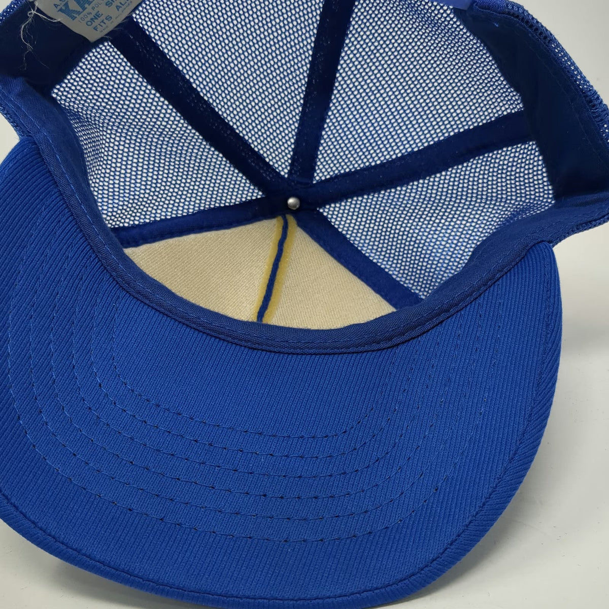 KAP-II Moog Logo Trucker Hat Blue One Size Mesh Back Snapback Foam Front Graphic