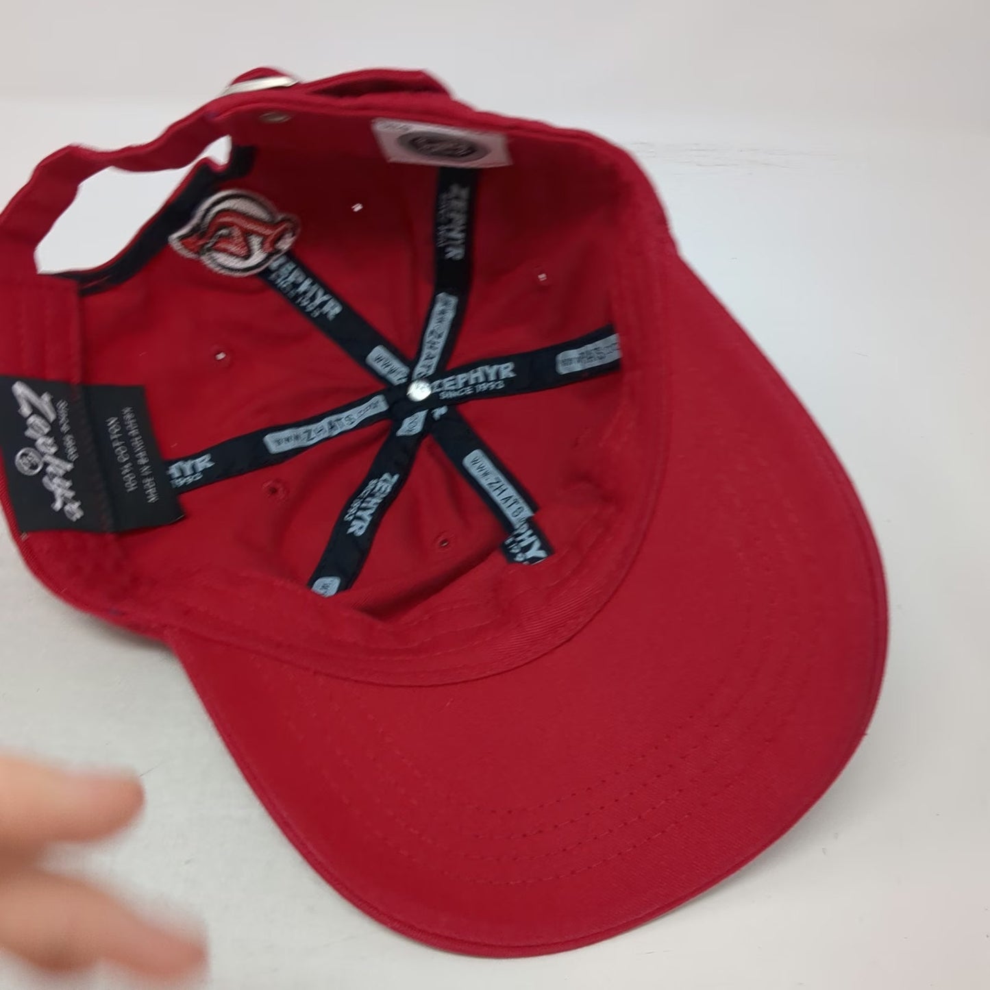 Zephyr New Jersey Devils NHL Red One Size Rhinestone Cotton Slideback Hat Cap