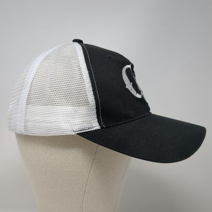 Cap America Trucker Hat Black One Size Crooked 8 Logo Mesh Snapback Structured