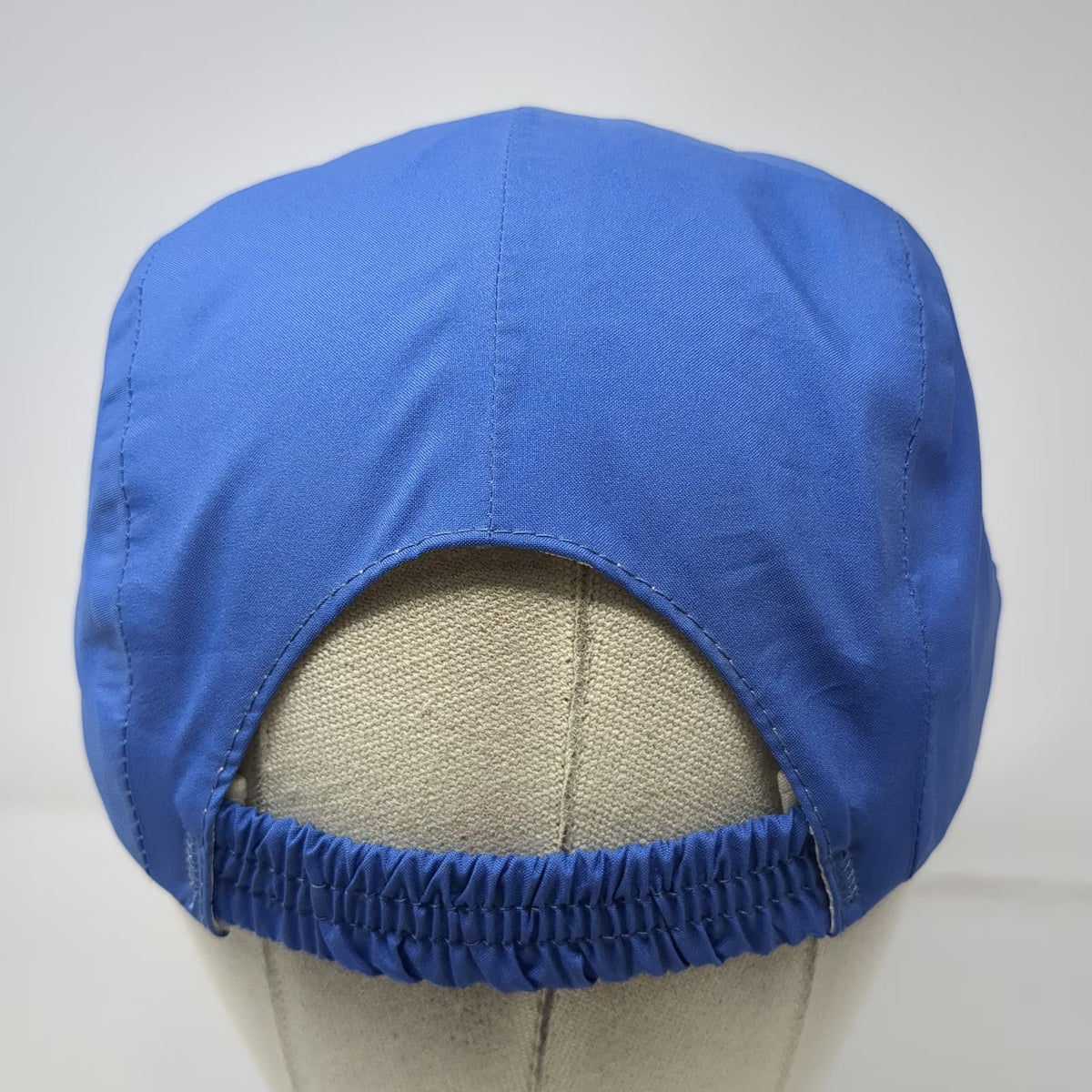 Eddie Bauer 5 Panel Blue Hat Gore-Tex Elastic Back Made in USA Outdoor Vintage