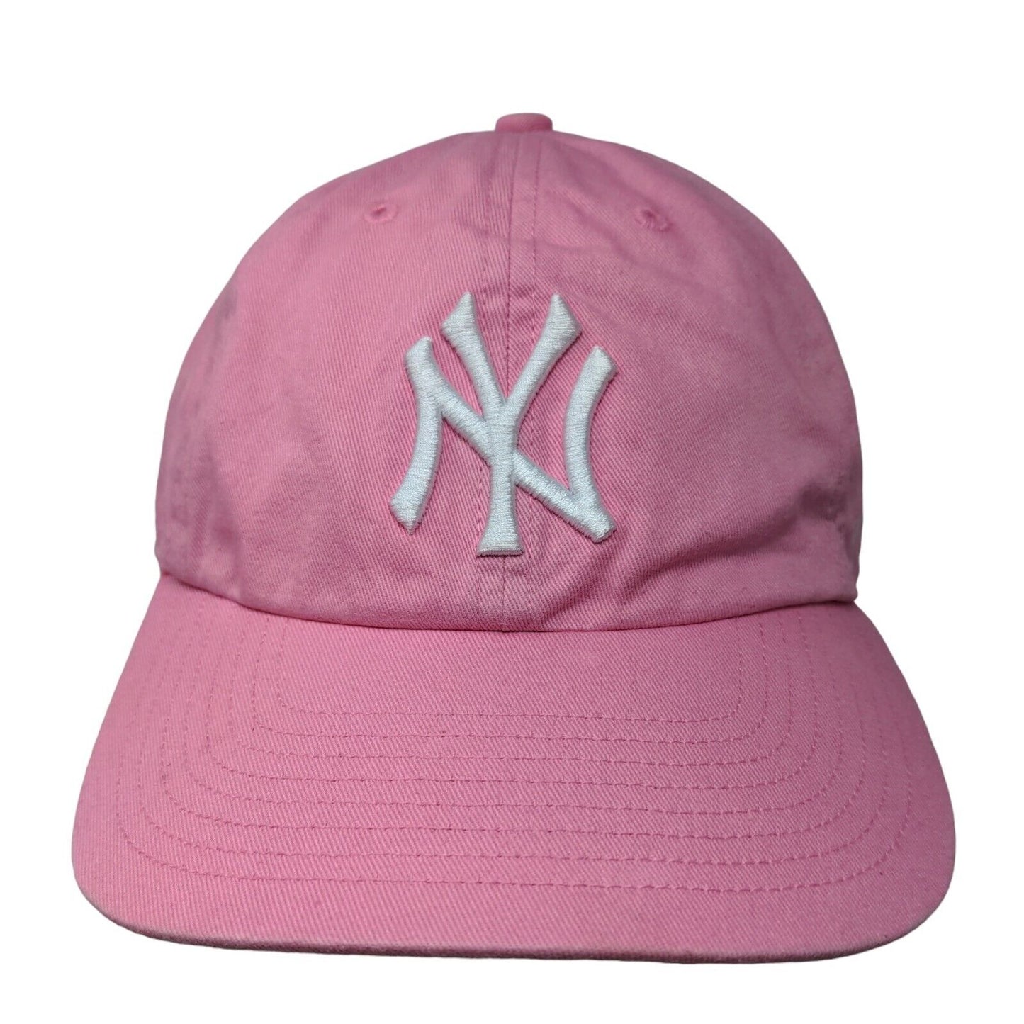 '47 Brand Women's Slideback Hat Pink OSFA Embroidered New York Yankees Logo