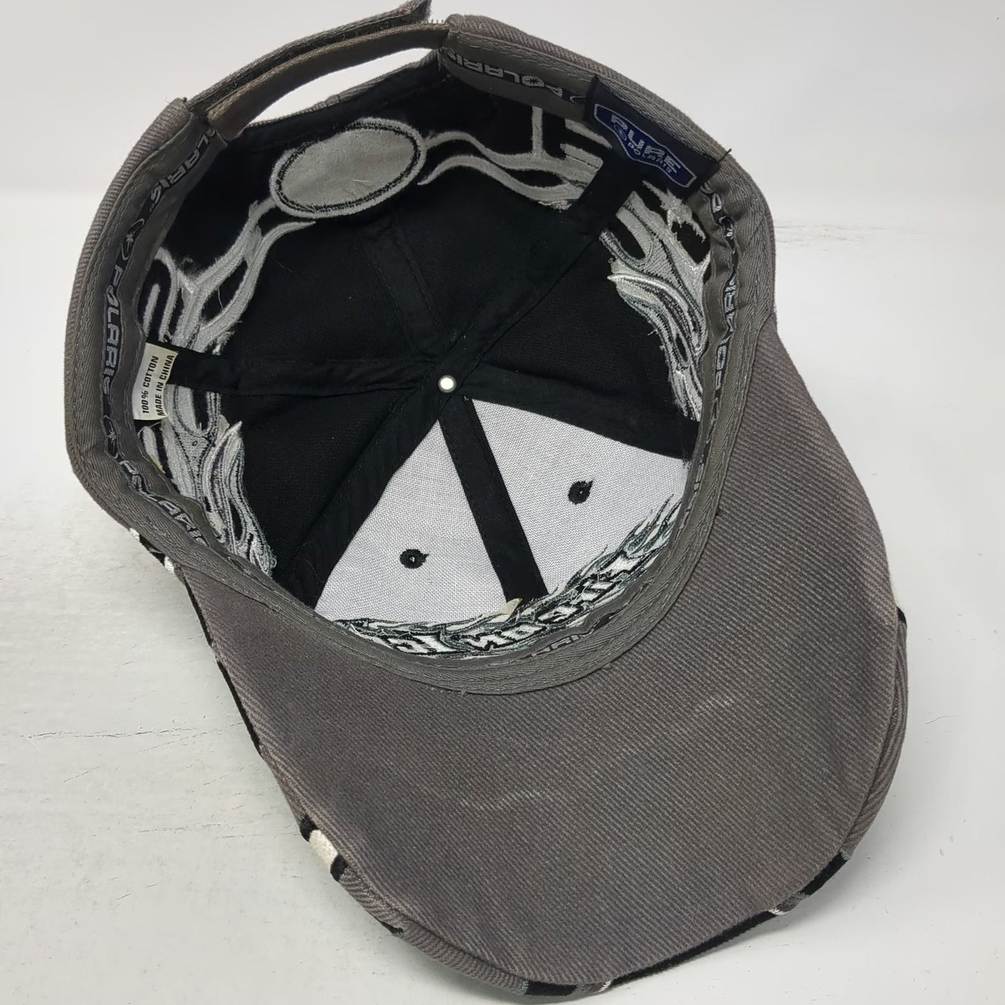 Polaris Fire on Ice 50th Anniversary Black Baseball Cap One Size Strapback