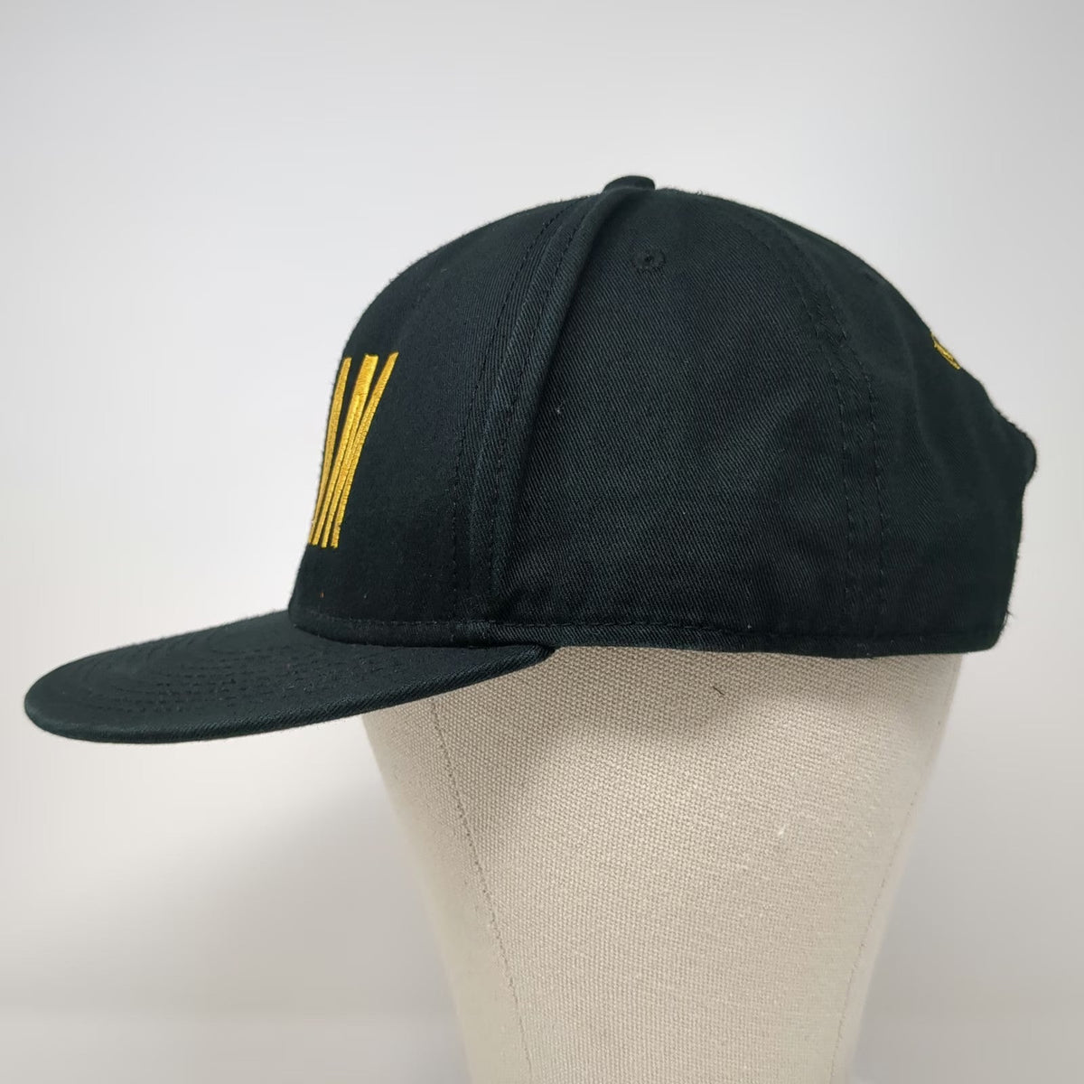 Otto Snapback Hat Black One Size Hamilton Musical Embroidery Flat Gray Brim