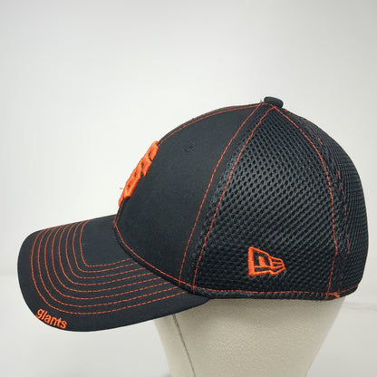 New Era San Francisco Giants MLB Baseball Cap Black Orange M Mesh Back Stretch Fit