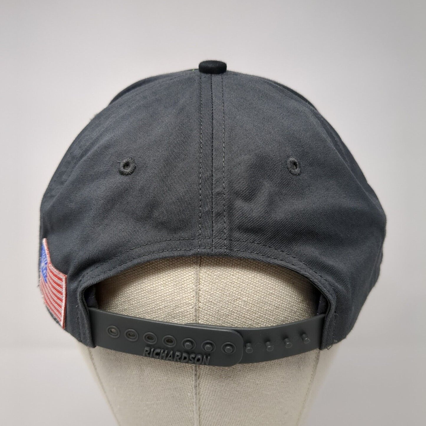 Star & Moon Snapback Hat Black OS Adjustable Embroidered Patriotic Richardson