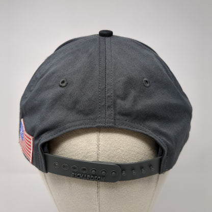 Star & Moon Snapback Hat Black OS Adjustable Embroidered Patriotic Richardson