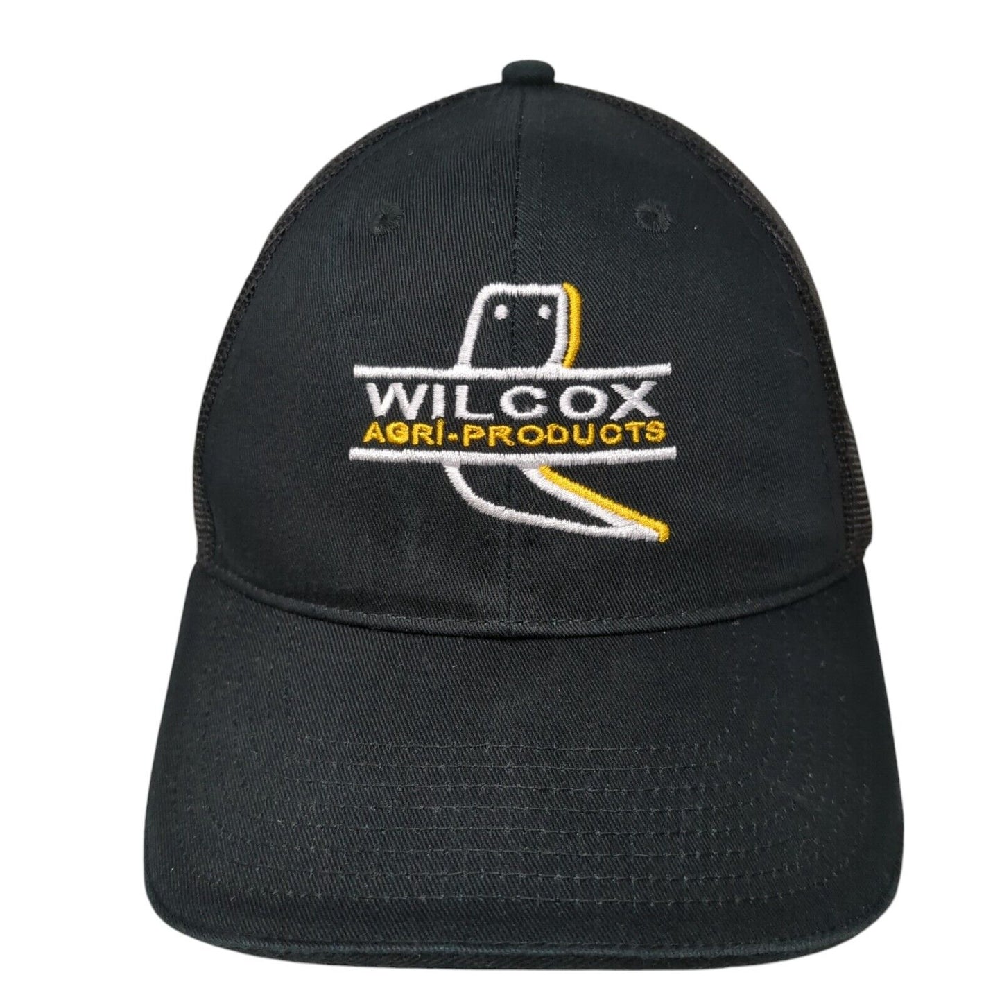 Wilcox Agri-Products Strapback Trucker Hat Black One Size Mesh Back