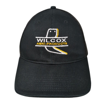 Wilcox Agri-Products Strapback Trucker Hat Black One Size Mesh Back
