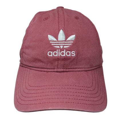 Adidas Trefoil 3 Stripes Women's Slideback Hat Red OSFW Embroidered