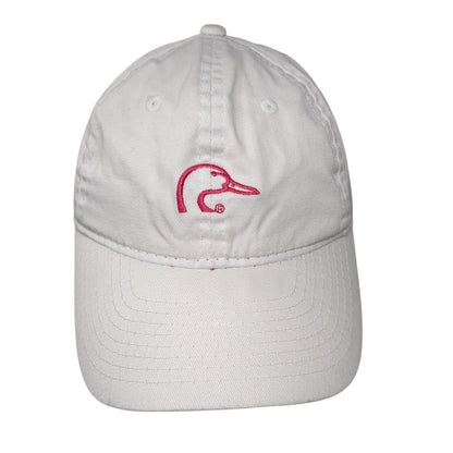 Ducks Unlimited Strapback Hat White One Size Embroidered Outdoor Cap