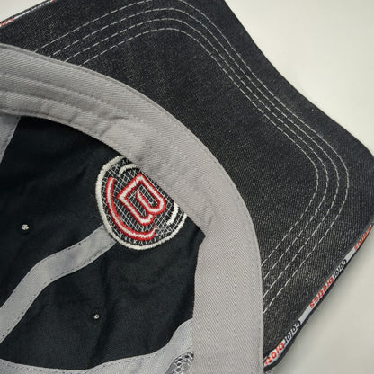 Colorbiotics Baseball Cap Black Mesh Back Gray Red White One Size Strapback Hat