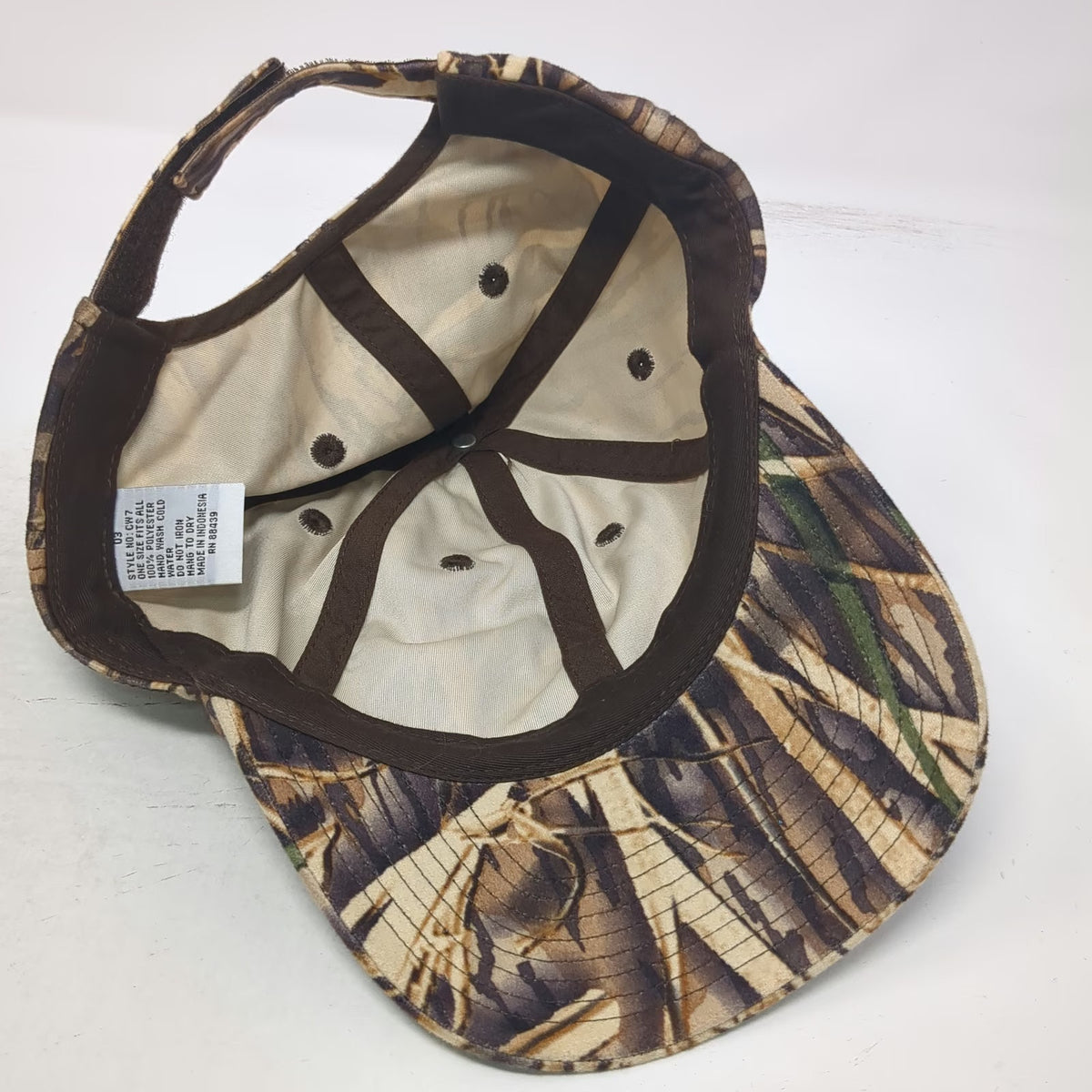 Gamehide Baseball Cap Beige One Size Marsh Camo Strapback Hunting Outdoor Hat