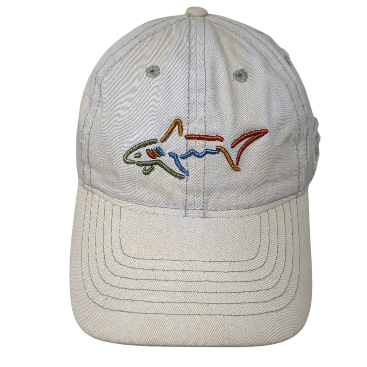 Greg Norman Strapback Baseball Cap Beige One Size Adjustable Embroidered