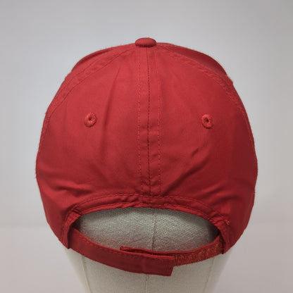 i9 Sports Strapback Hat Red One Size Adjustable Embroidered 6 Panel