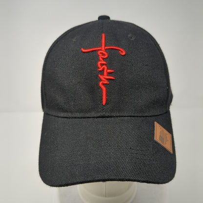 Faith Snapback Hat Black OSFA Adjustable Embroidered Patriotic 6 Panel