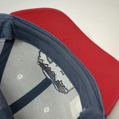 Patagonia Trucker Hat White Red Blue One Size Bear Logo Snapback Mesh Sun Hat