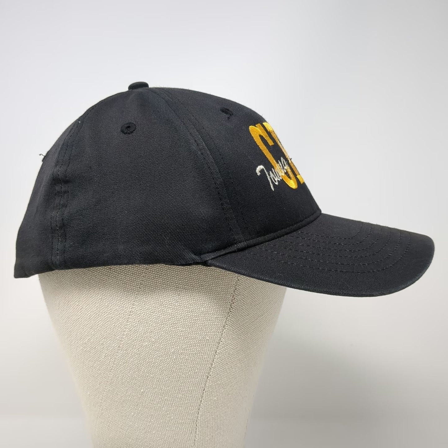 KC Caps Baseball Cap Black M CRA Towing Recovery Kearny NJ Fitted Hat Stretch