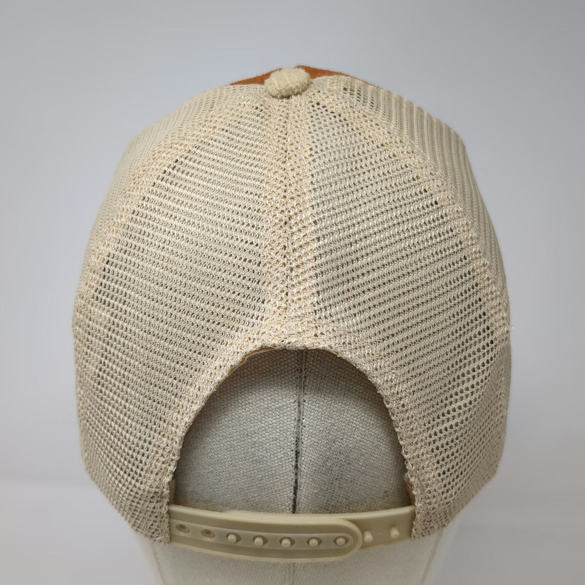 Understated Leather Trucker Hat Brown One Size Leather Mesh Snapback Desert Sun