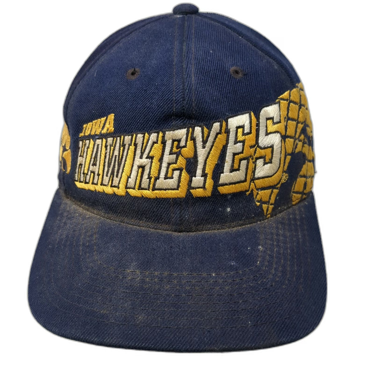 Sports Specialties Iowa Hawkeyes NCAA Snapback Hat Blue Yellow Green Vintage