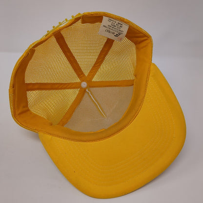 Don't Dump On Me Snapback Trucker Hat Yellow One Size Adjustable Mesh Back
