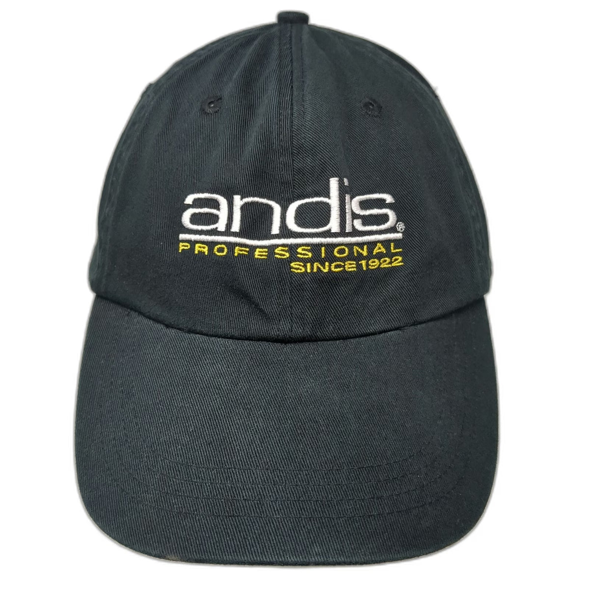 Andis Professional Hat Black One Size Baseball Cap Slideback Grooming Logo
