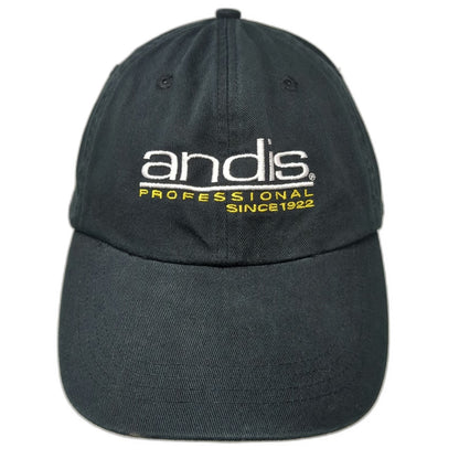 Andis Professional Hat Black One Size Baseball Cap Slideback Grooming Logo