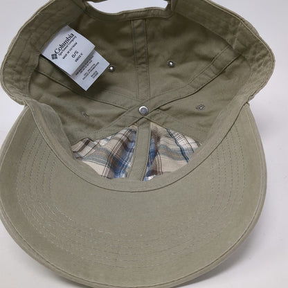 Columbia Baseball Cap Green One Size Omni-Shade Plaid Patch Slideback Hat