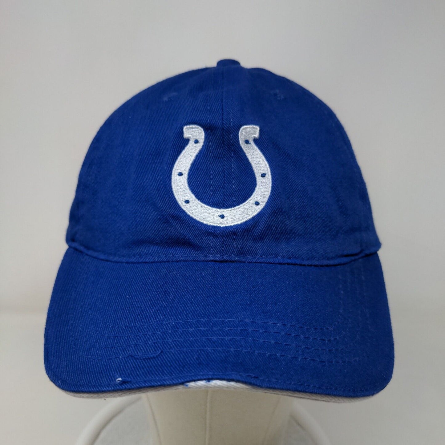 Main Gate Men's Strapback Hat Blue Embroidered Indianapolis Colts Logo
