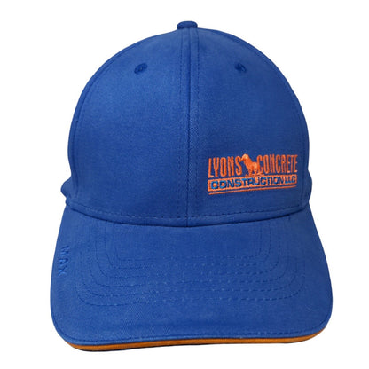 Lyons Concrete Construction Fitted Hat Blue M/L Embroidered The Max Nat