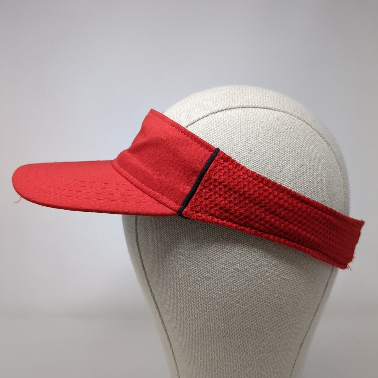 RJS Invitational Strapback Sun Visor Hat Red One Size Fahrenheit