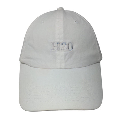 H20 Slideback Hat White One Size Adjustable Embroidered Vented Holes BIG X