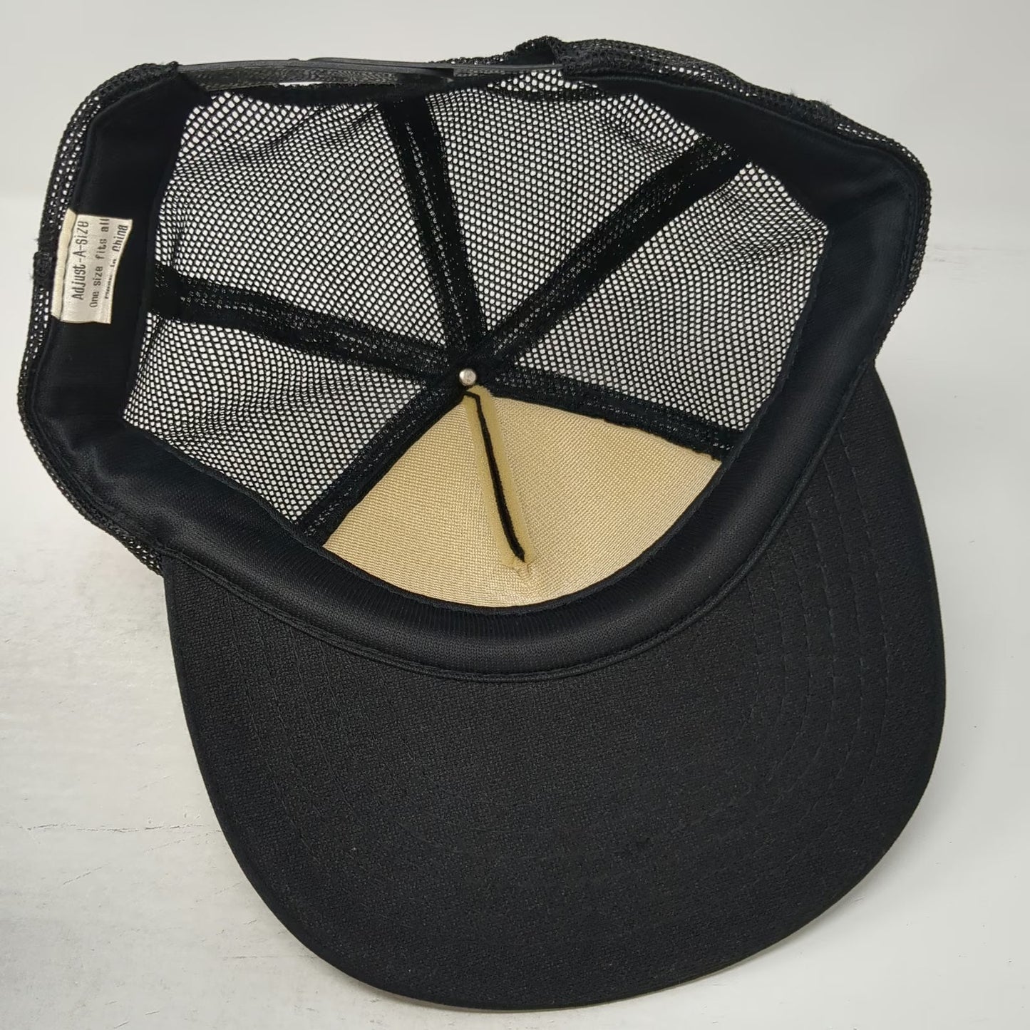 Monroe Formula GP Black Yellow Red Trucker Hat Snapback Mesh Racing Vintage