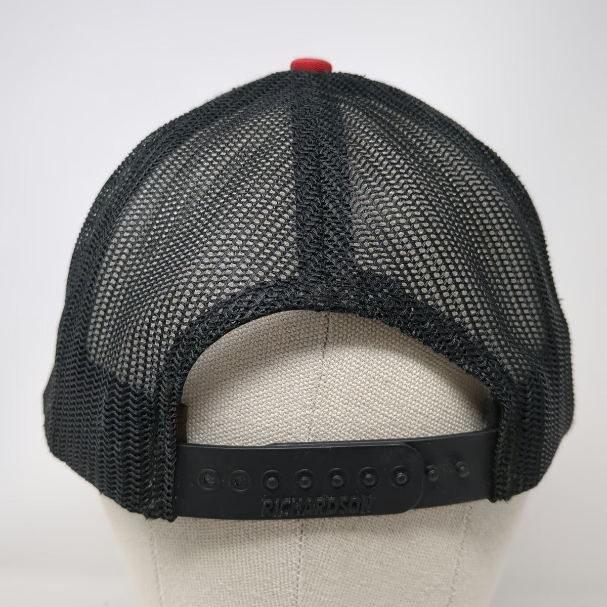 Richardson Trucker Hat Red One Size Team Grizzly Motorsports Mesh Snapback
