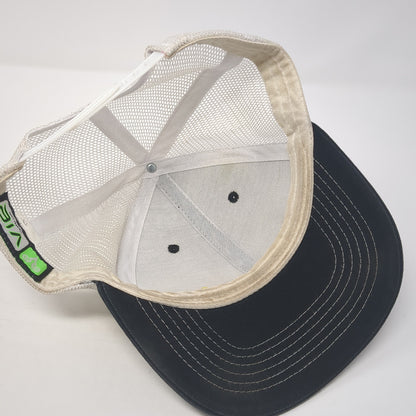 Campbell Tractor Snapback Trucker Hat Black One Size Mesh Back Vie