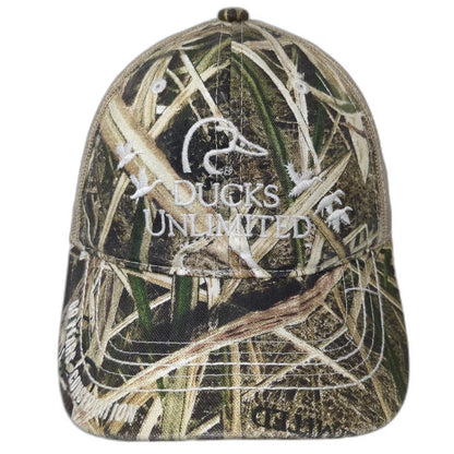 Ducks Unlimited Baseball Cap Green OSFM Camo Mesh Back Slideback 80 Years Hat