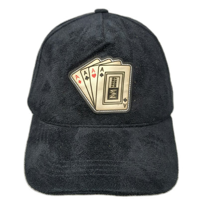 Young Money 5 Panel Black Hat One Size Suede Cards Join Good Poker Strapback