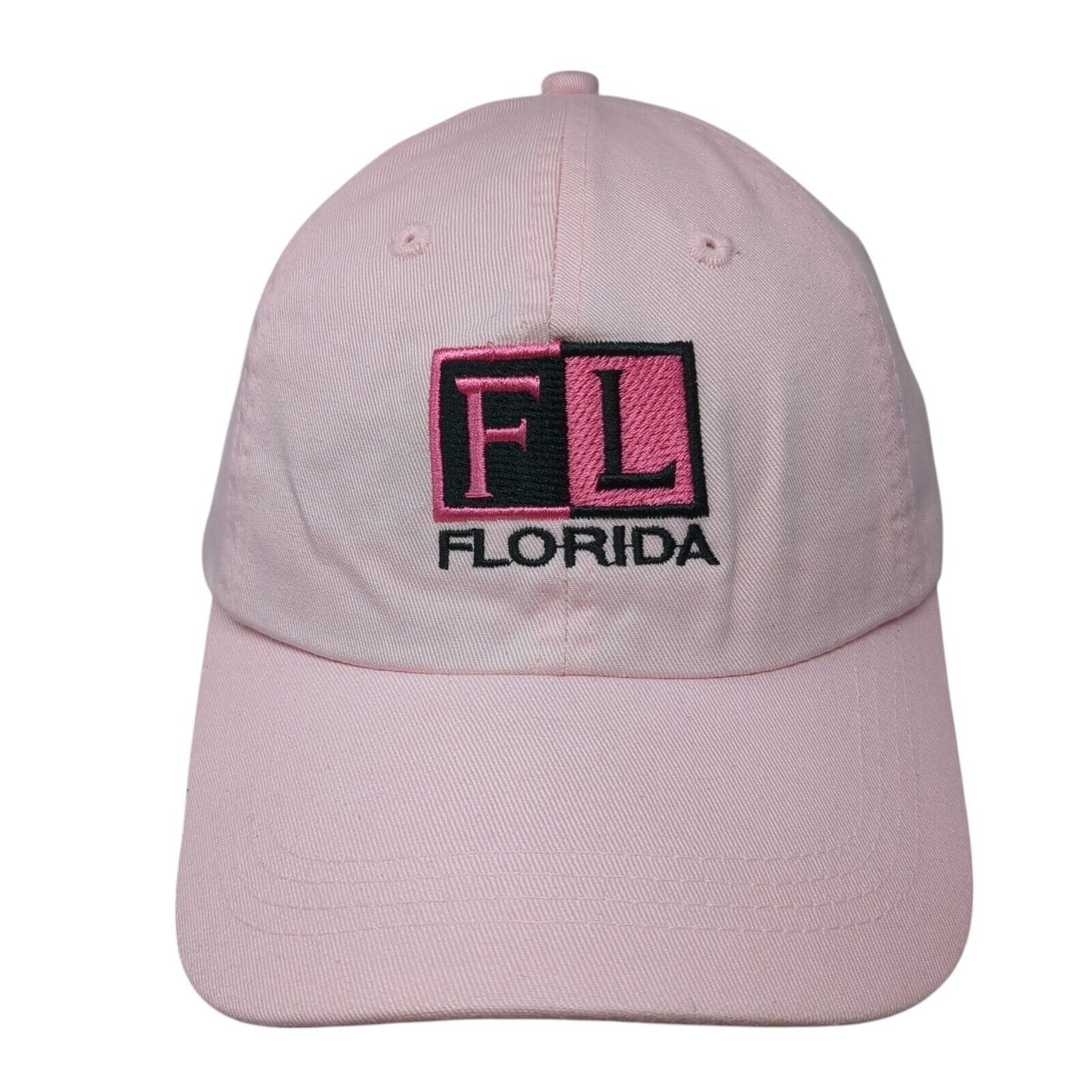 FL Florida Slideback Hat Pink One Size Adjustable Embroidered Capsplus USA