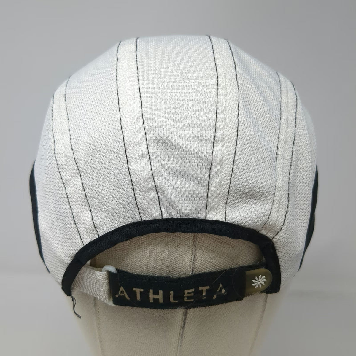 Athleta Baseball Cap White Black One Size Performance Running Mesh Logo Hat