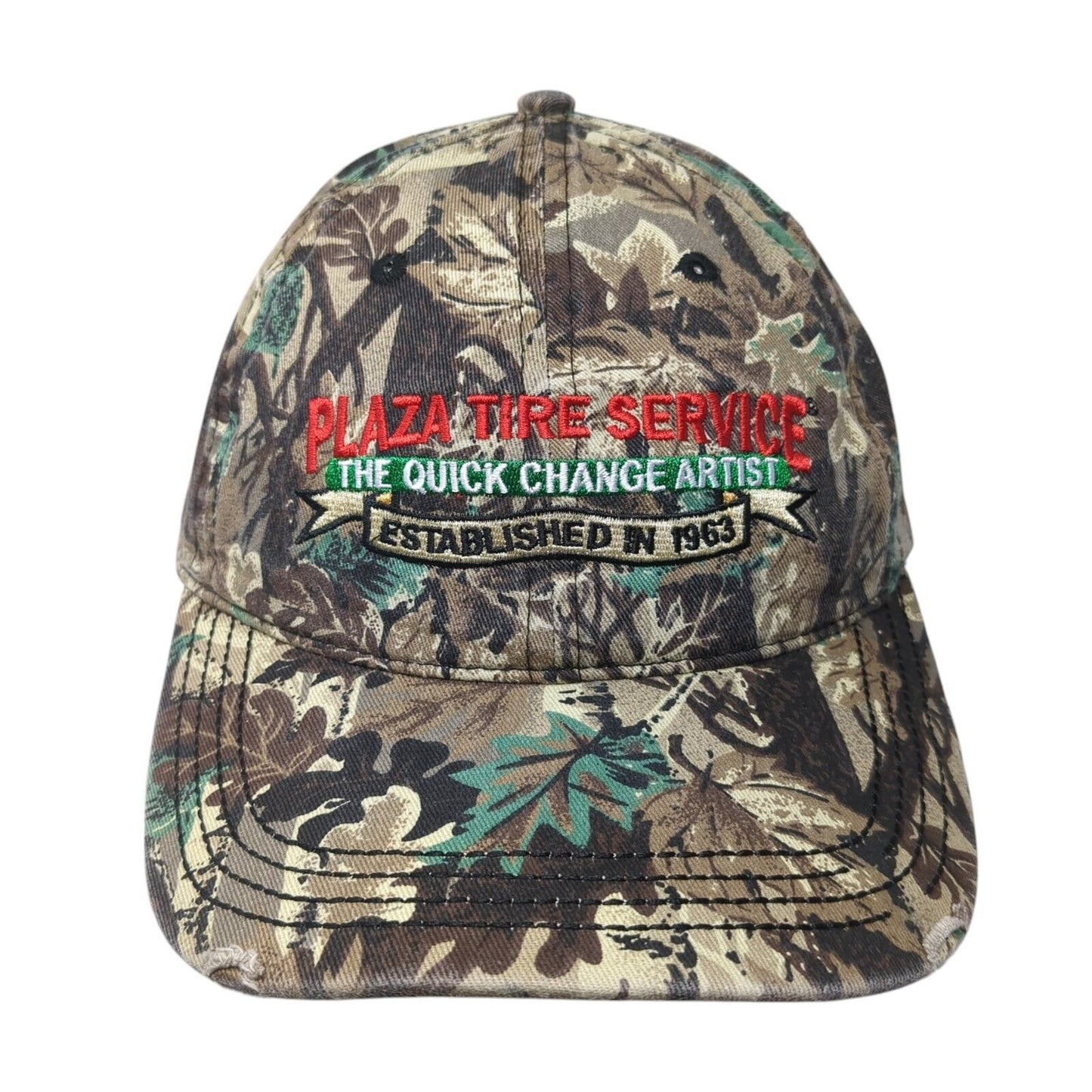 Plaza Tire Service Slideback Hat Camo One Size The Quick Change Artist