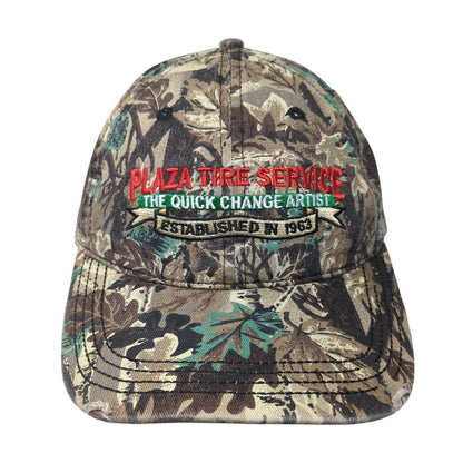 Plaza Tire Service Slideback Hat Camo One Size The Quick Change Artist