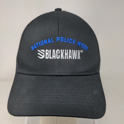 National Police Week Blackhawk Snapback Trucker Hat Black One Size Mesh Back