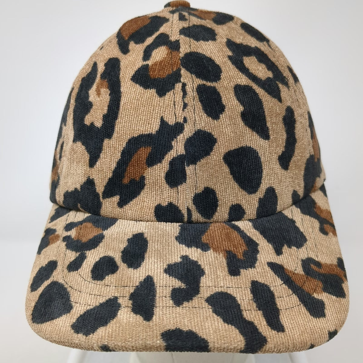 Maurices Baseball Cap Beige Black Brown One Size Leopard Animal Print Strap Hat