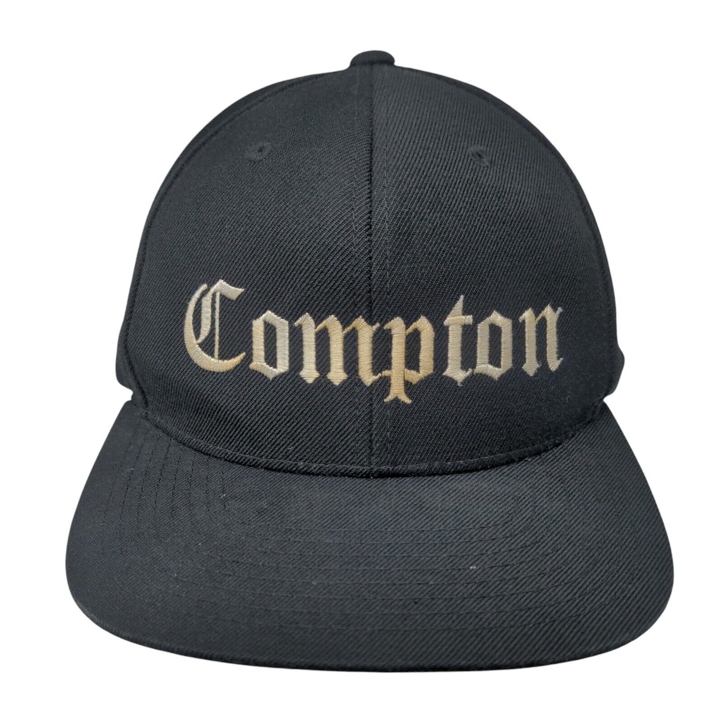 Compton SSUR+ Snapback Hat Black OS Adjustable Embroidered The Classics Yupoong