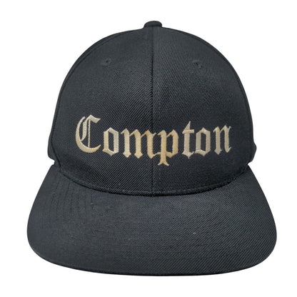 Compton SSUR+ Snapback Hat Black OS Adjustable Embroidered The Classics Yupoong